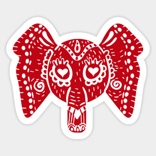 Colorful Alebrije Elephant Head Sticker